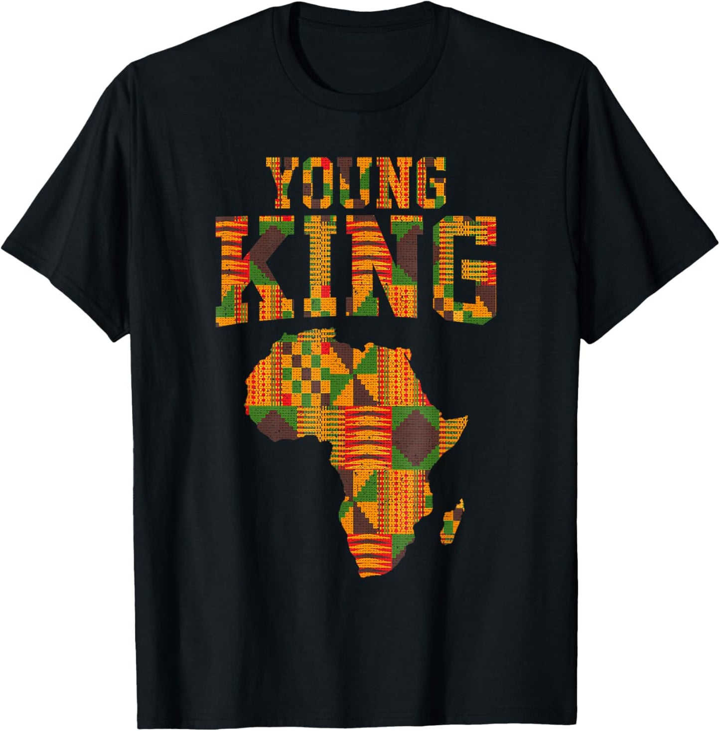 Kente Cloth African Print T-Shirt - T-Shirt | Black
