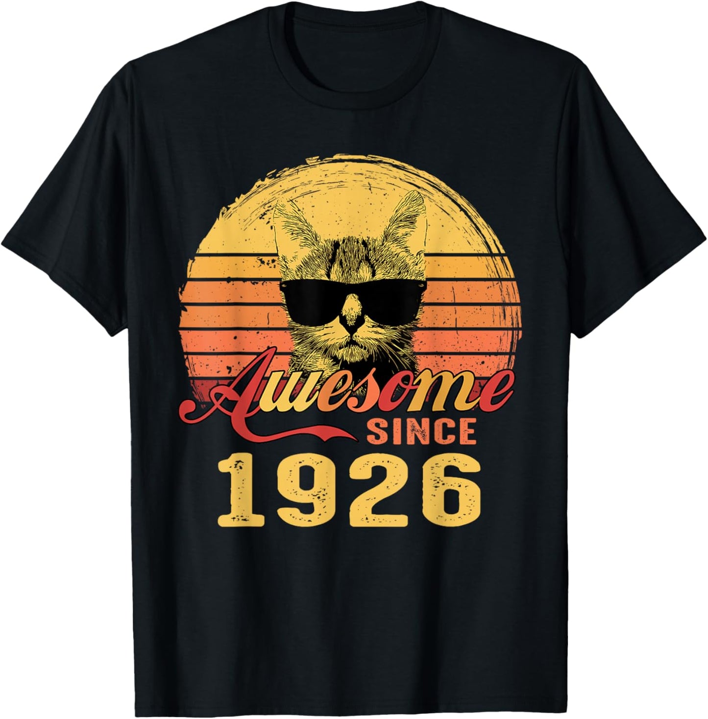 100th Birthday Gift Awesome Since 1926 100 Years Old T-Shirt - T-Shirt | Black