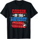 Cousin of The Birthday Girl Matching Family Spider Web Funny T-Shirt - T-Shirt | Black