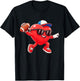 Heart Play Football Valentines Day for Teens Boys Girls Kids T-Shirt - T-Shirt | Black