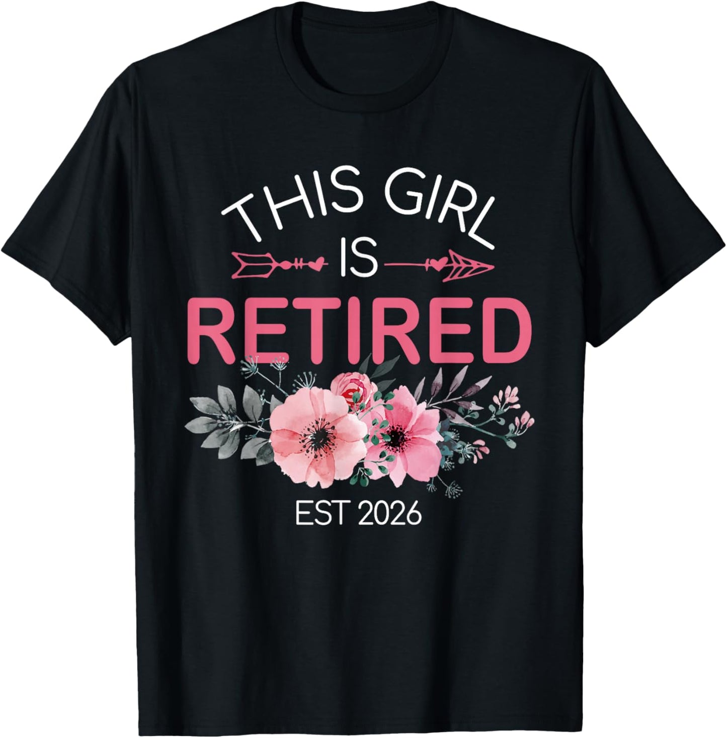 Retirement Mom Women Floral T-Shirt - T-Shirt | Black