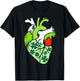 Shamrock Heart Cardiac Nurse St Patricks Day Irish Anatomy T-Shirt - T-Shirt | Black