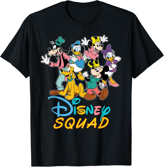 Disney Mickey Mouse & Friends Disney Squad Group Matching T-Shirt - T-Shirt | Black