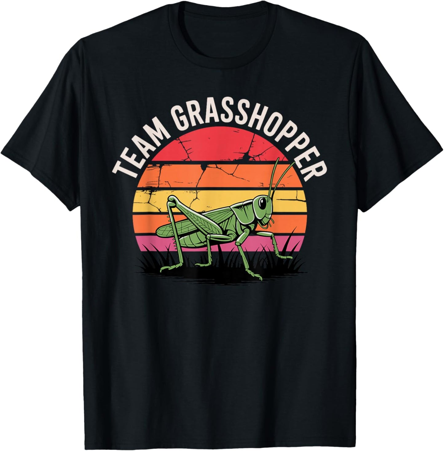 Grasshopper Art Women Kids Bug Insect Grasshopper T-Shirt - T-Shirt | Black