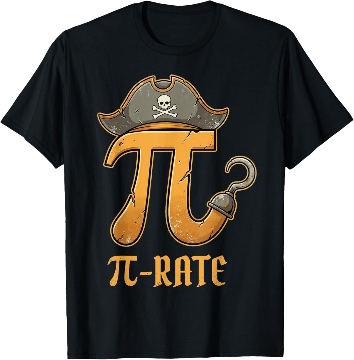 Funny Pi Day Pi Rate Pirate Lovers Math Geek Boys 3 14 Day T-Shirt - T-Shirt | Black