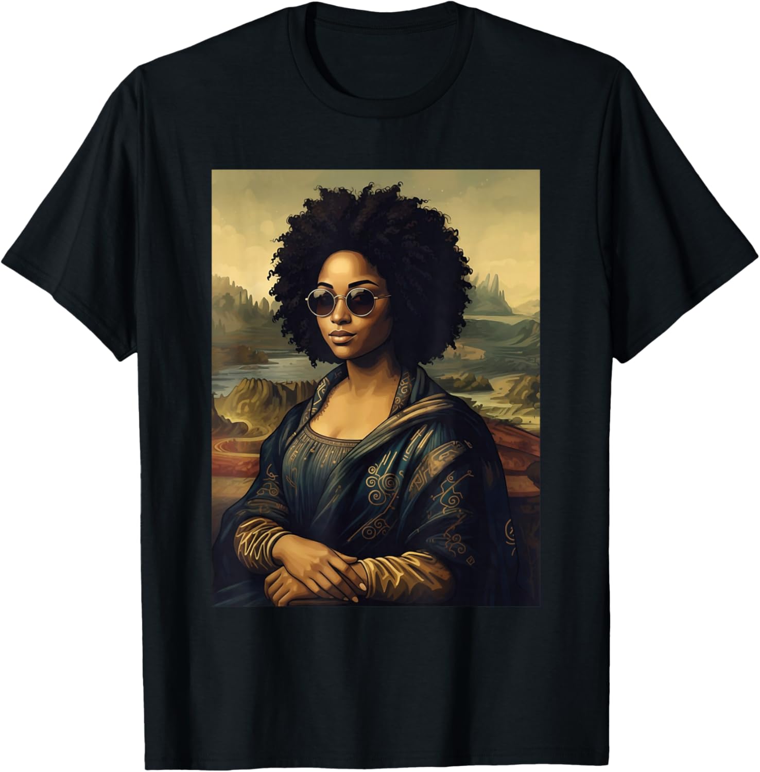 Black Mona Lisa - Black History Month African Roots T-Shirt - T-Shirt | Black