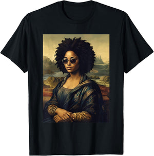Black Mona Lisa - Black History Month African Roots T-Shirt - T-Shirt | Black