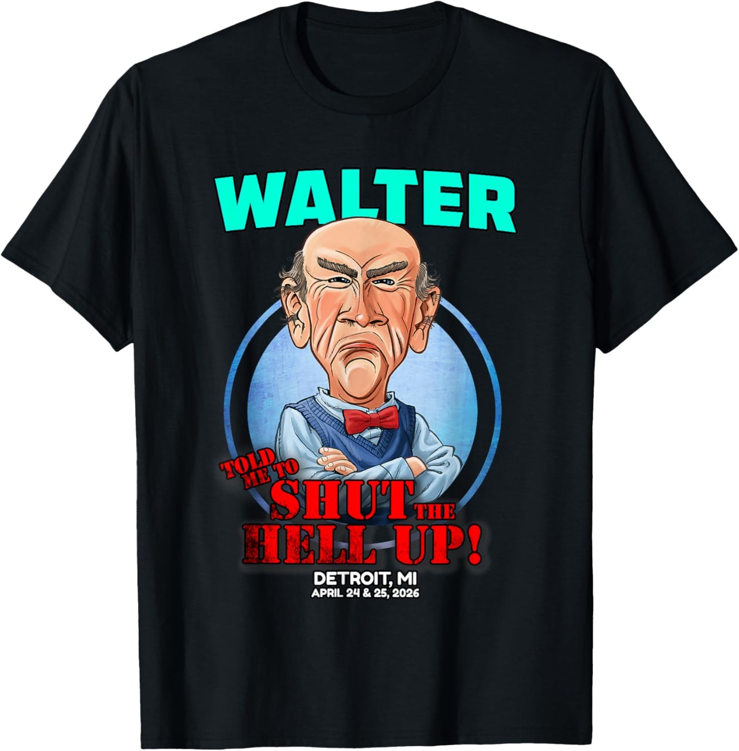 Walter Detroit, MI (2026) T-Shirt - T-Shirt | Black