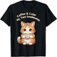 Coffee & Cats My Two Soulmates Whimsical Mug Design T-Shirt - T-Shirt | Black