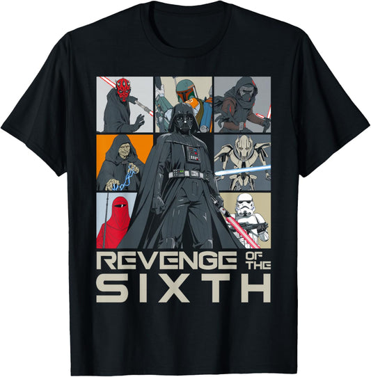 Star Wars Revenge Of The Sixth Dark Side Of The Force Grid T-Shirt - T-Shirt | Black