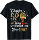 Chapter 59 Living My Blessed Life Since 1967 Afro Girl Gift T-Shirt - T-Shirt | Black