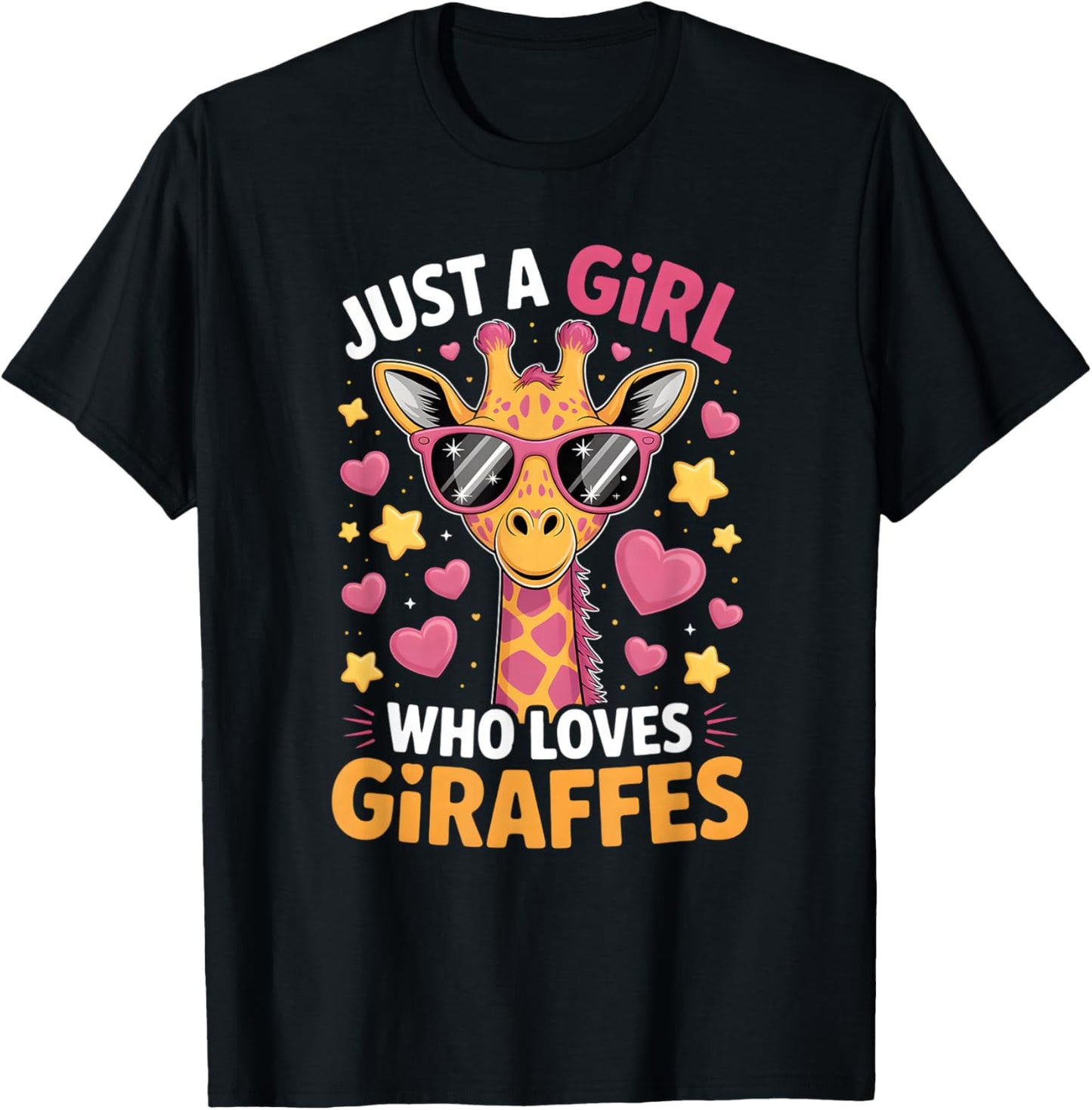 Girls Giraffe T-Shirt - T-Shirt | Black