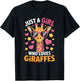 Girls Giraffe T-Shirt - T-Shirt | Black