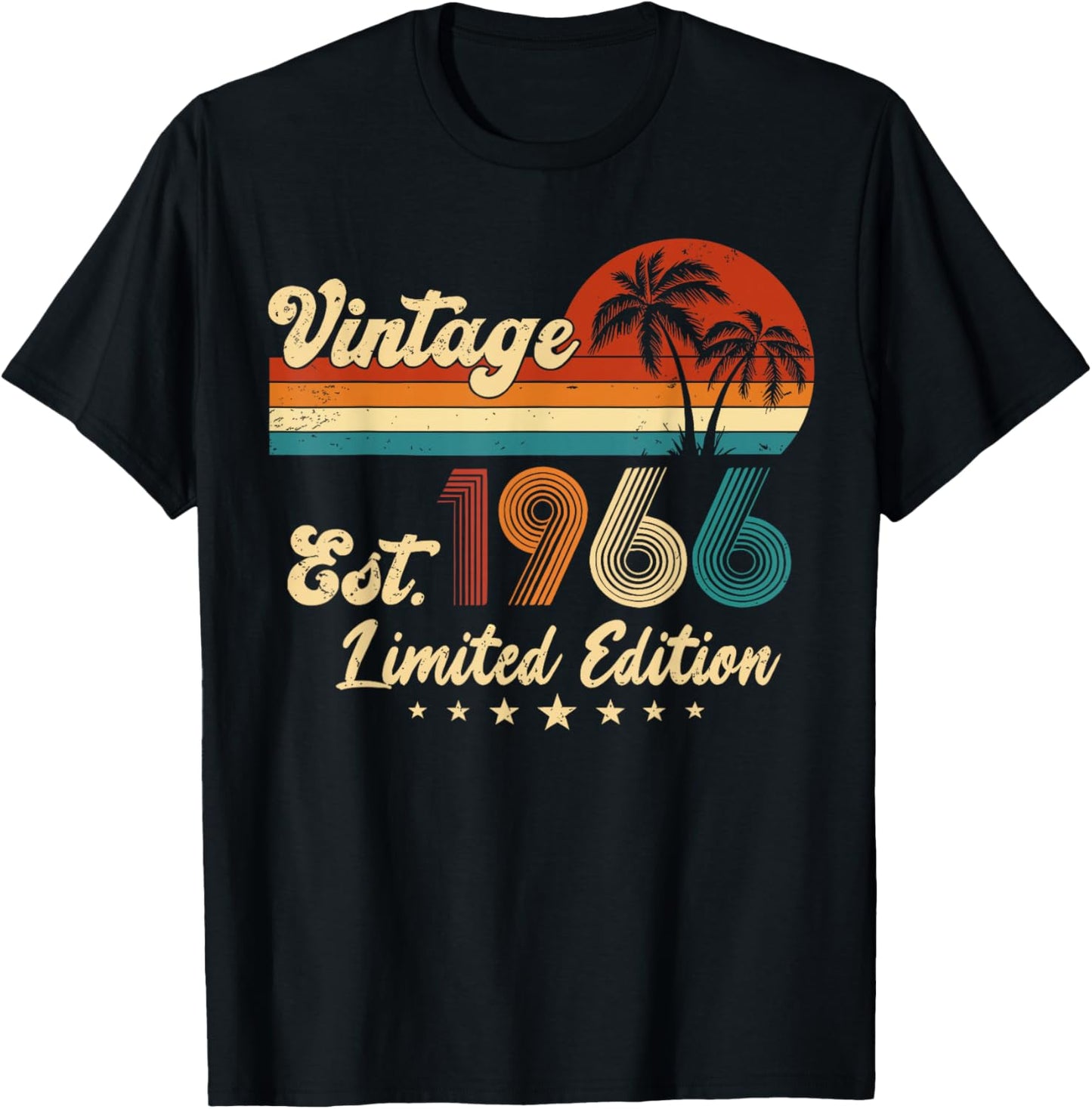 Vintage 1966 Limited Edition 50-Year-Old 60th Birthday 2026 T-Shirt - T-Shirt | Black