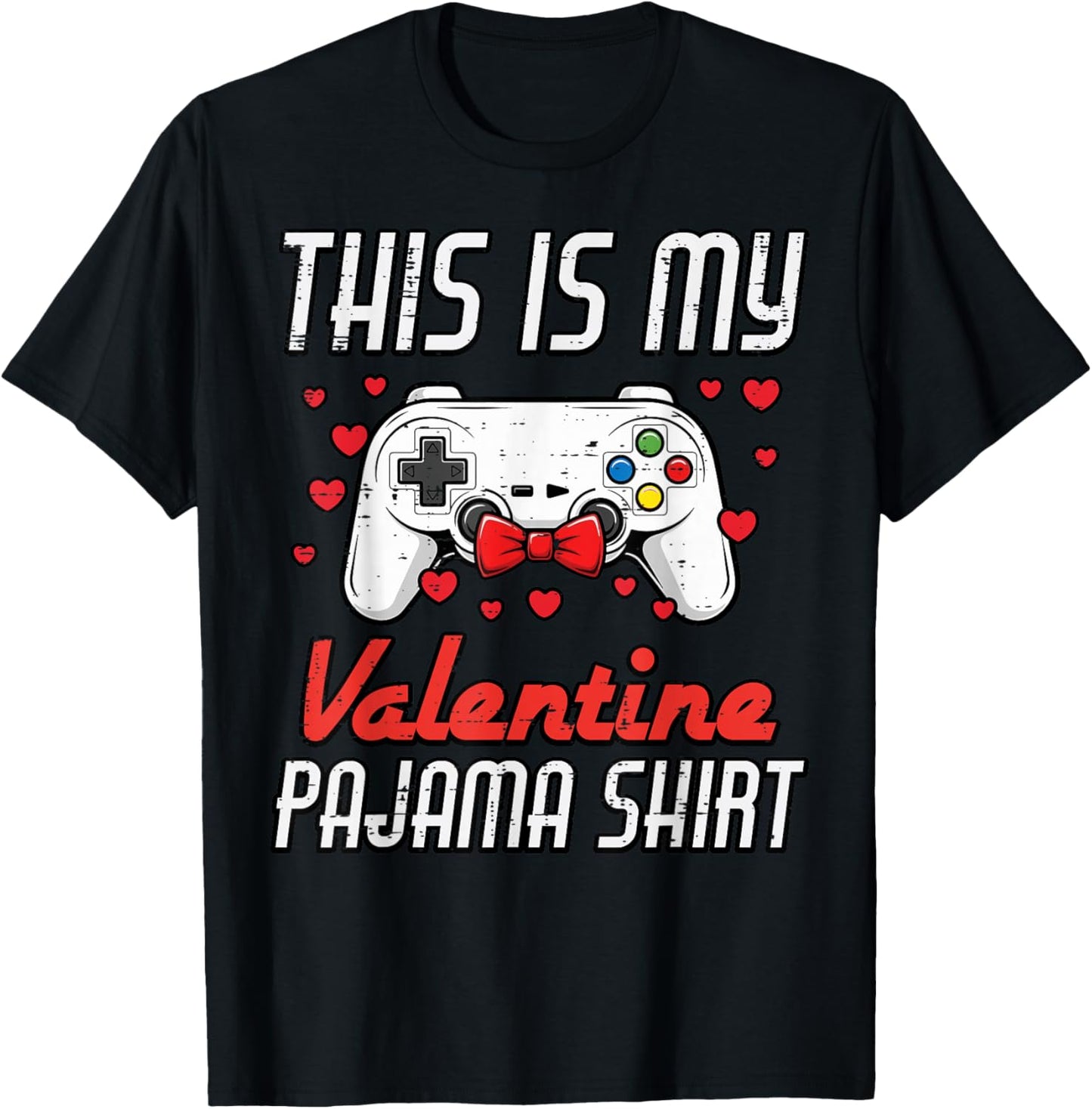 This My Valentine Pajama Gamer Valentines Day Men Boys Kids T-Shirt - T-Shirt | Black