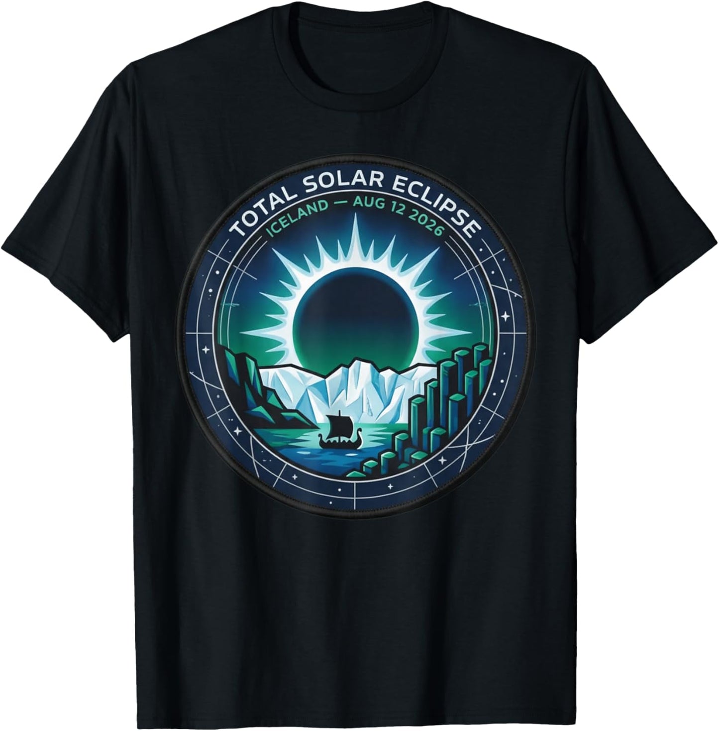 Total Solar Eclipse 2026 Iceland - Totality Chaser Science T-Shirt - T-Shirt | Black