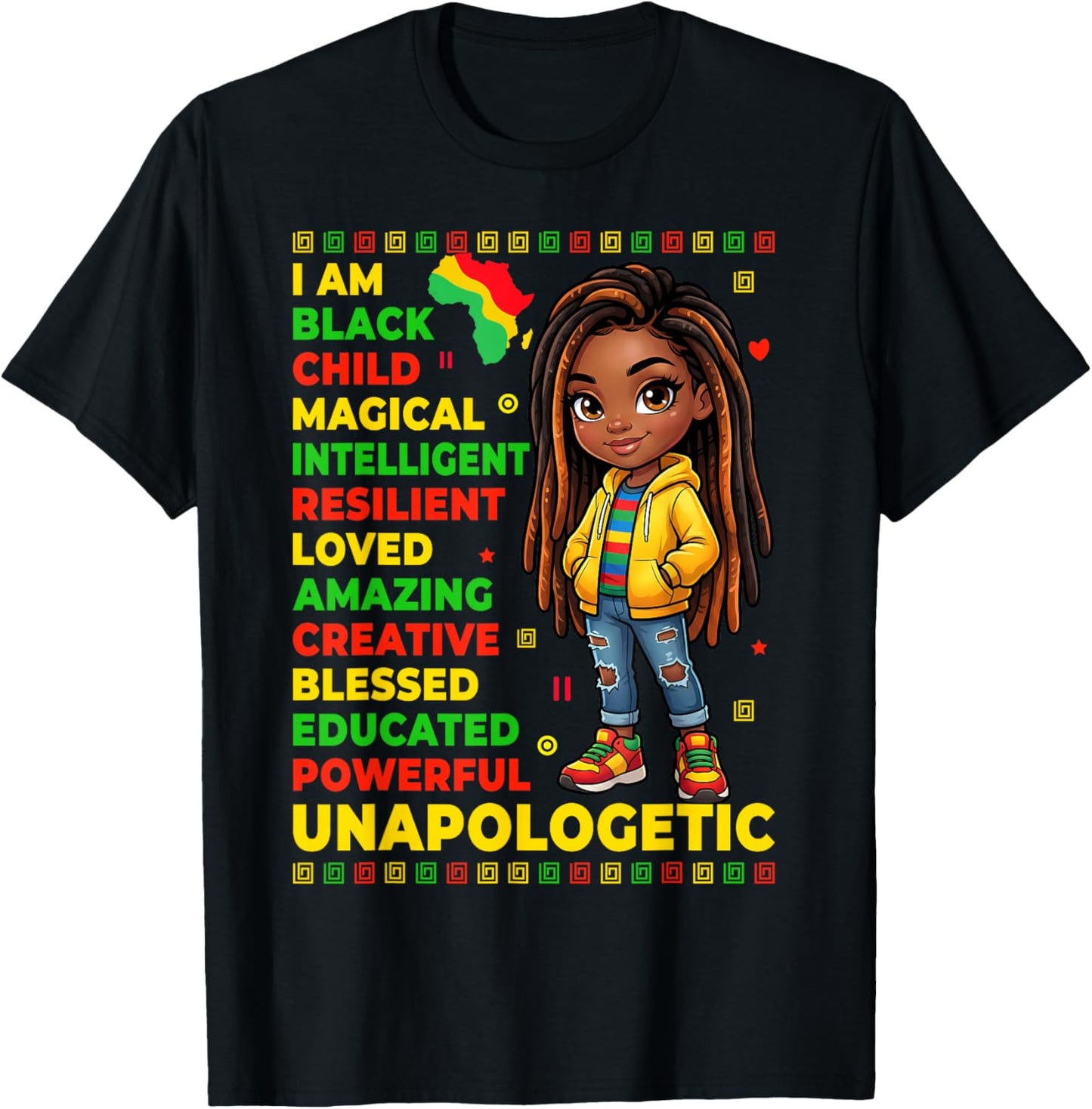 Girls Black History Month African American Kids Girl Toddler T-Shirt - T-Shirt | Black