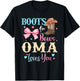 Boots or Bows Oma Loves You Gender Reveal Family T-Shirt - T-Shirt | Black