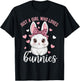 Cute Bunny Rabbit Girls Kids Just A Girl Who Loves Bunnies T-Shirt - T-Shirt | Black