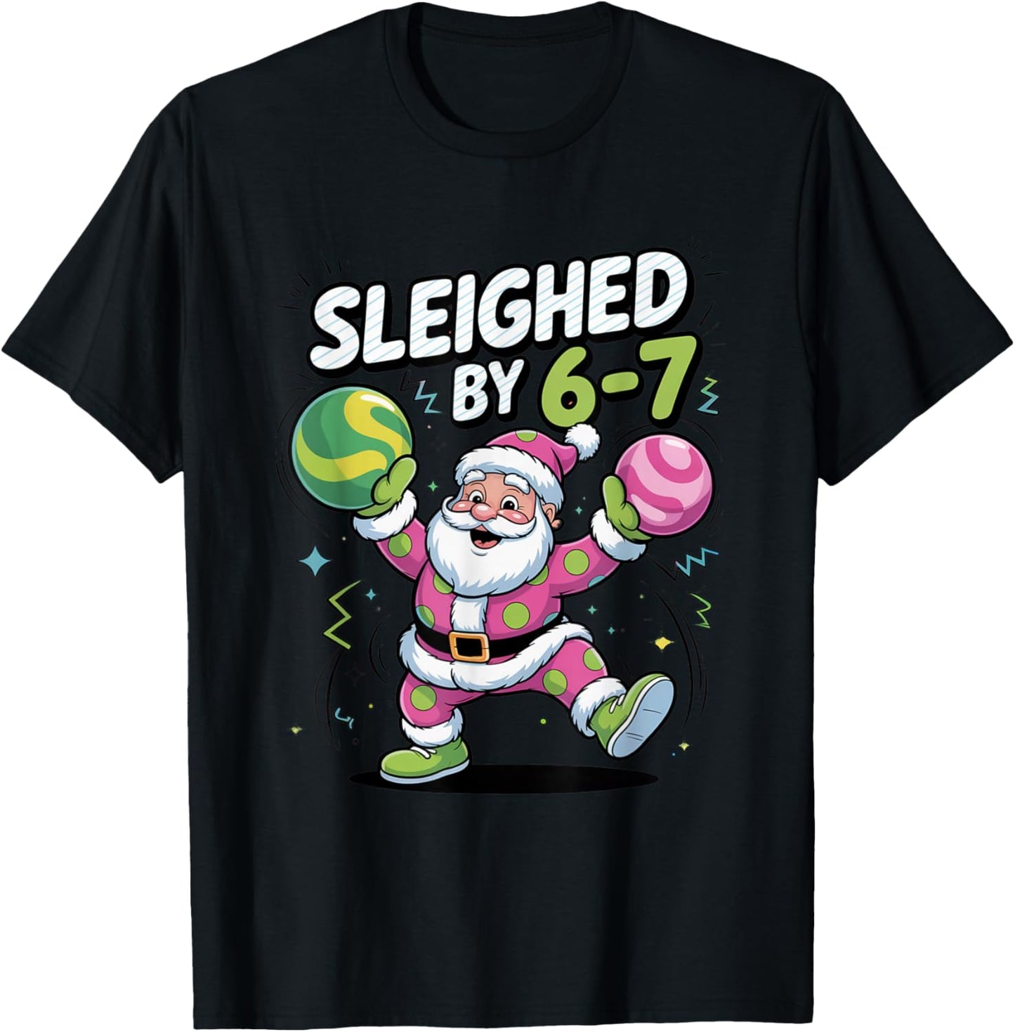 Christmas 67 Funny Xmas Six Seven Ugly Sweater 6-7 T-Shirt - T-Shirt | Black