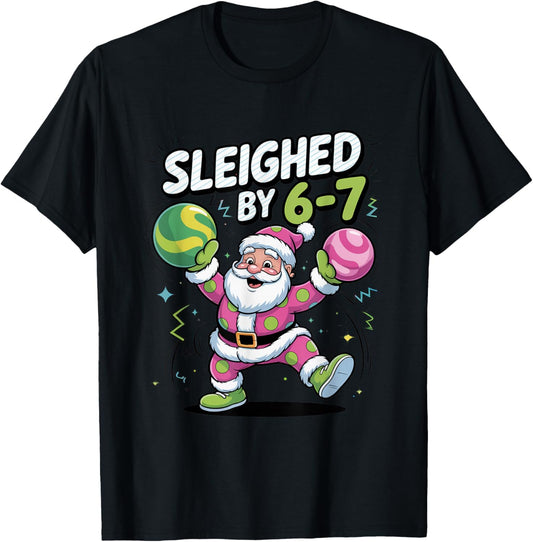 Christmas 67 Funny Xmas Six Seven Ugly Sweater 6-7 T-Shirt - T-Shirt | Black