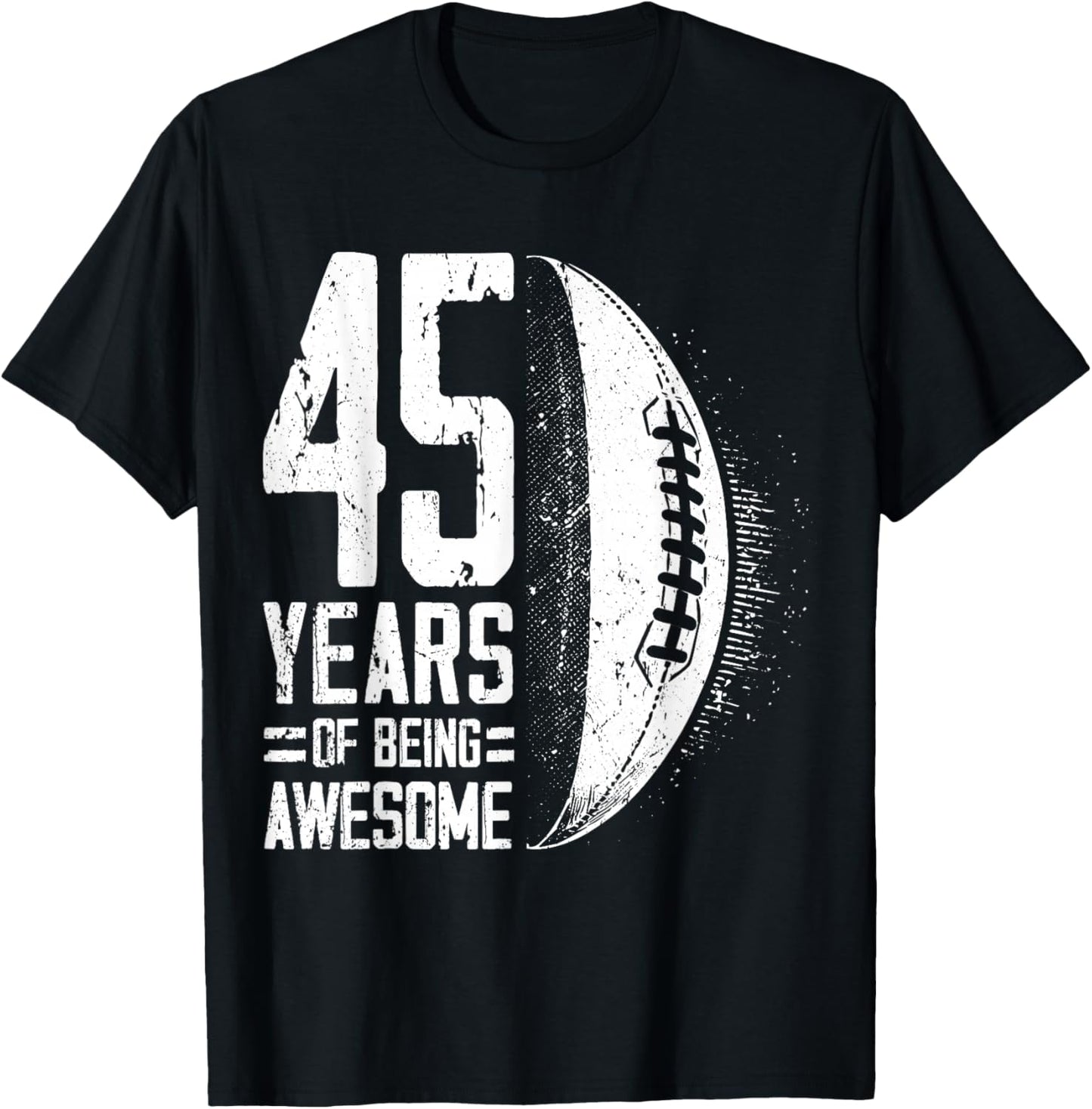 45th Birthday Rugby Player 45 Years Old Man Woman T-Shirt - T-Shirt | Black