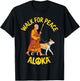 Walk for Peace Monks with Aloka Dog T-Shirt - T-Shirt | Black