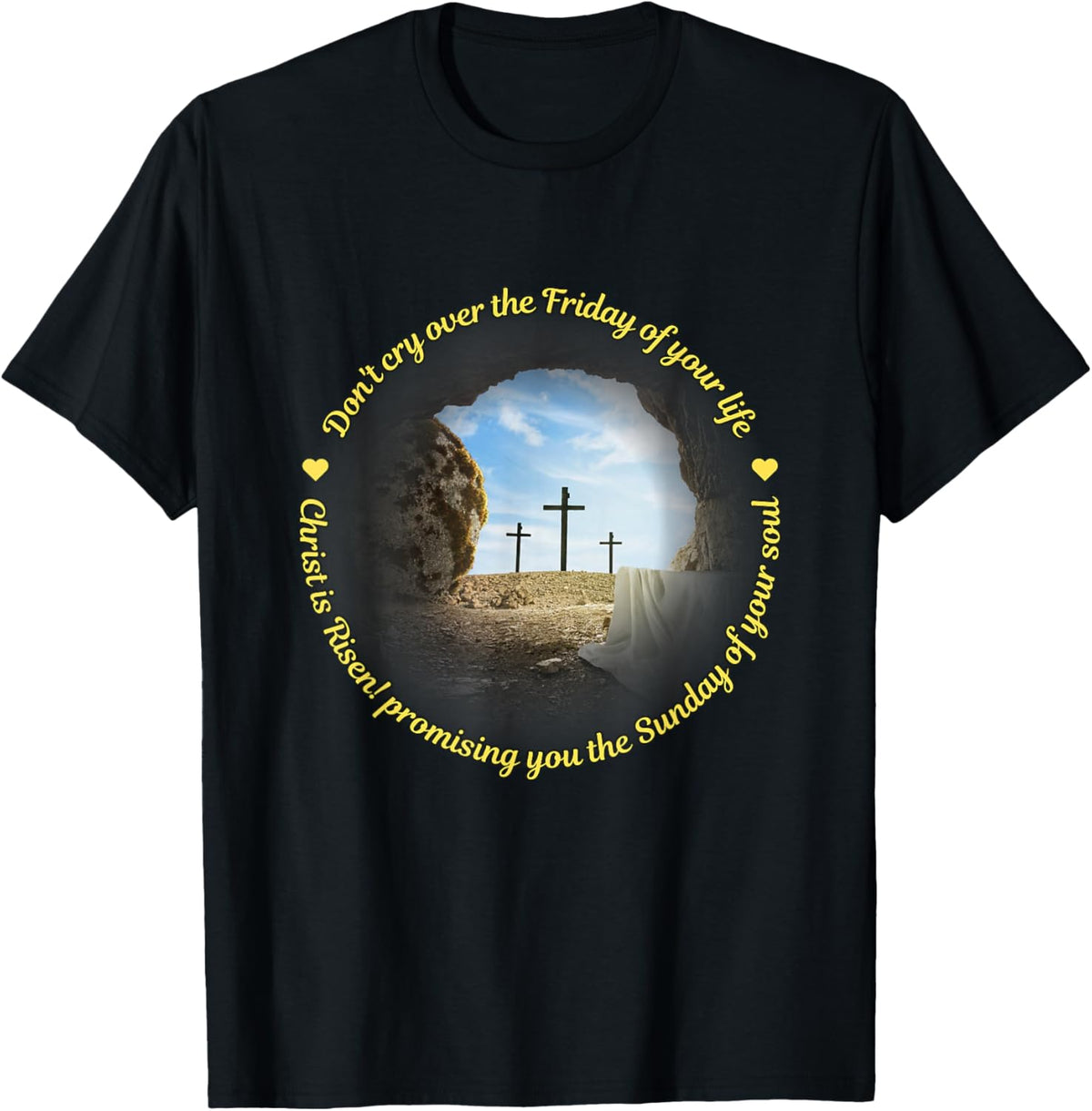 Resurrection - Christ is Risen T-Shirt - T-Shirt | Black