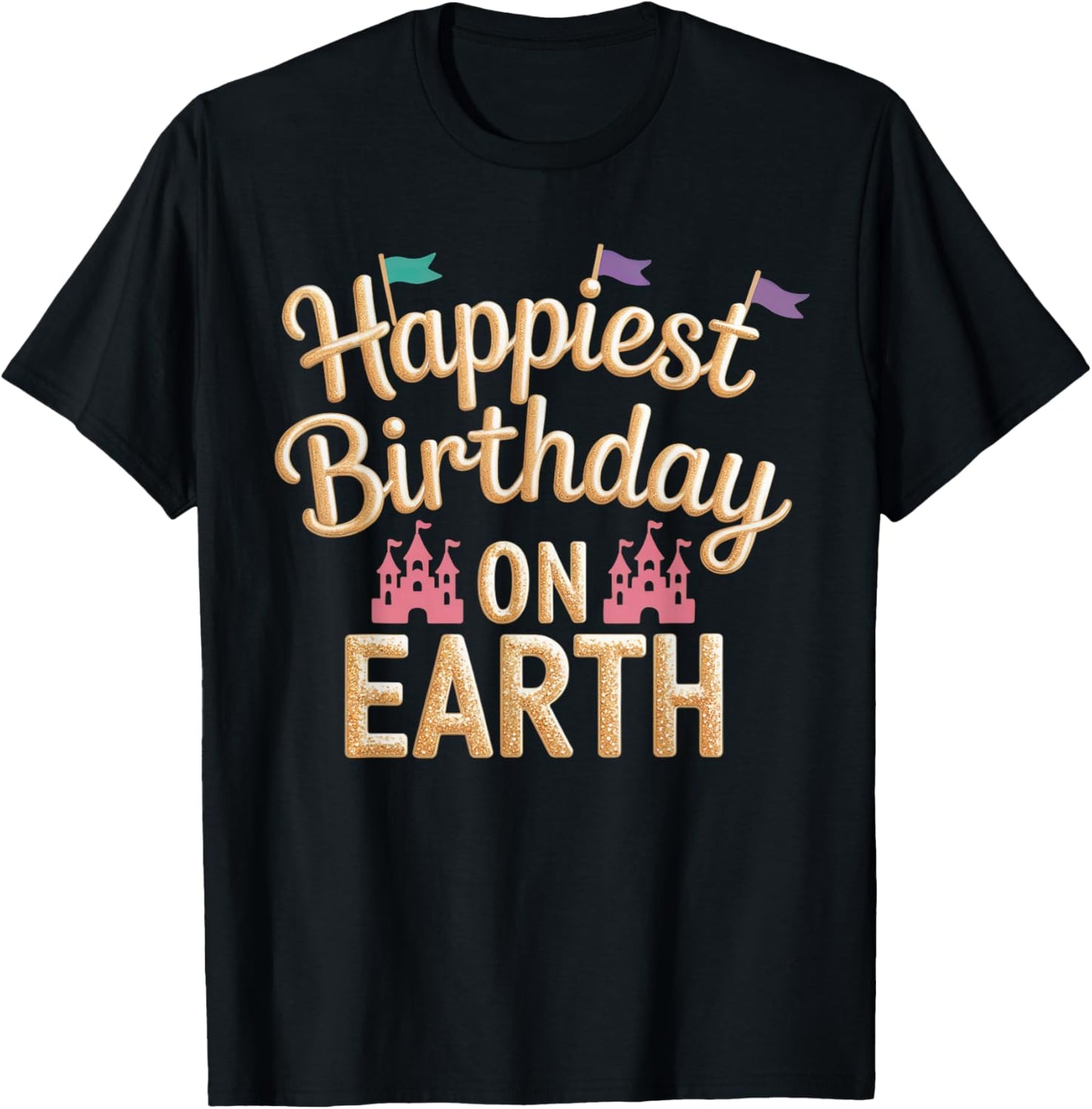 Princess Birthday Party Decorations Bday Girls Birthday T-Shirt - T-Shirt | Black