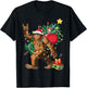 Bigfoot Christmas Tree Lights Xmas Boys Men Sasquatch Lovers T-Shirt - T-Shirt | Black