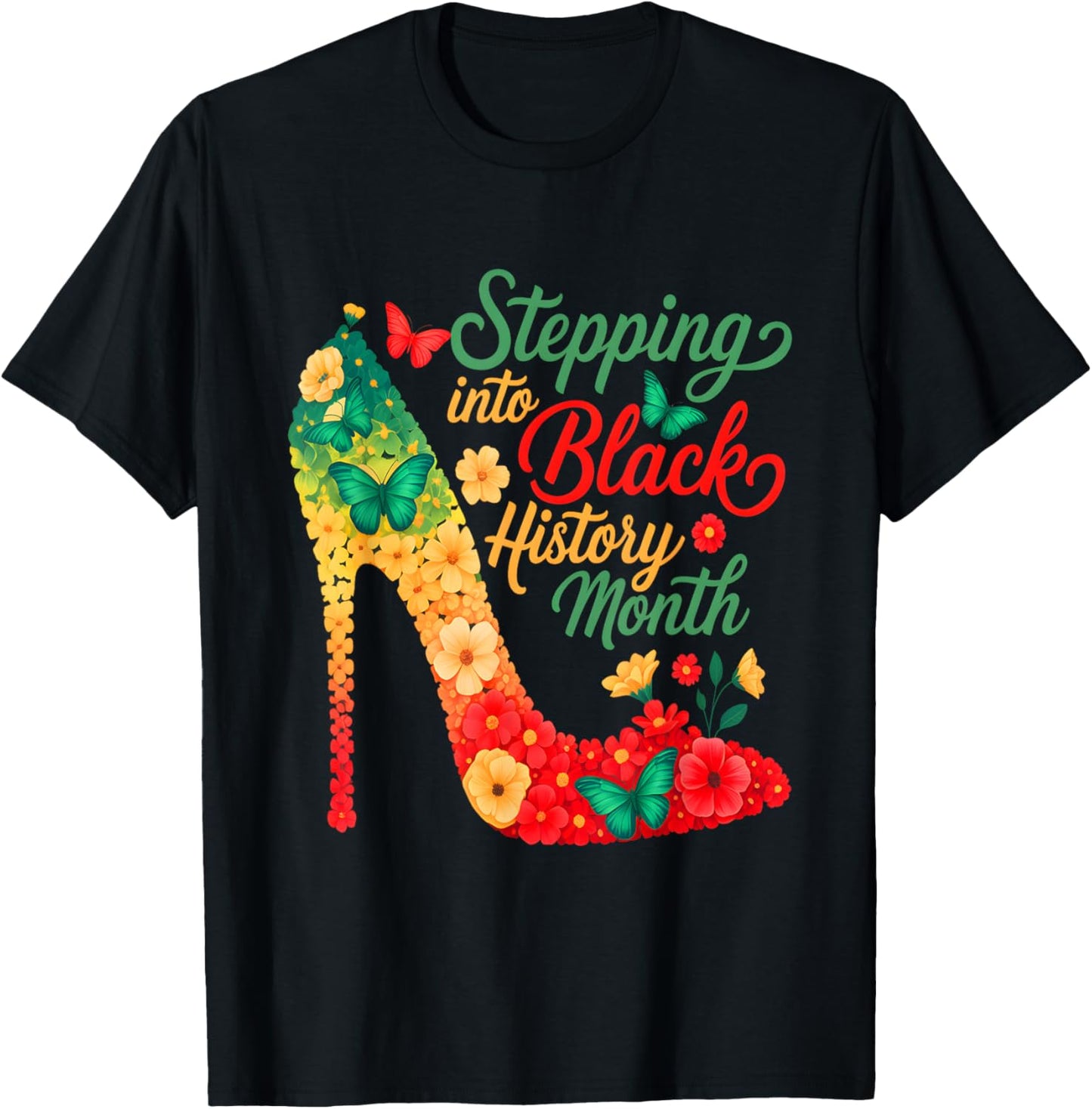 Stepping Into Black History Month High Heels Girls T-Shirt - T-Shirt | Black