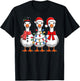 Goose Christmas Lights Santa Hat Xmas Pet Animal Goose Lover T-Shirt - T-Shirt | Black