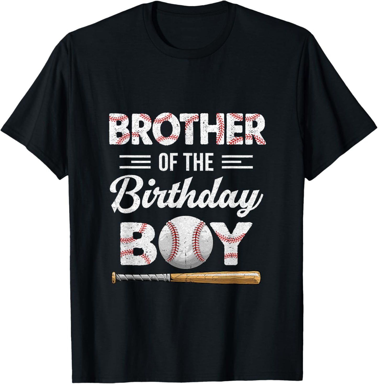 Brother of The Birthday Boy Baseball Matching Family T-Shirt - T-Shirt | Black