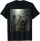 Funny Cat Selfie with Bigfoot Meme T-Shirt - T-Shirt | Black