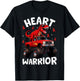 Dino Trex Boys Toddler Heart Warrior Heart Disease Awareness T-Shirt - T-Shirt | Black