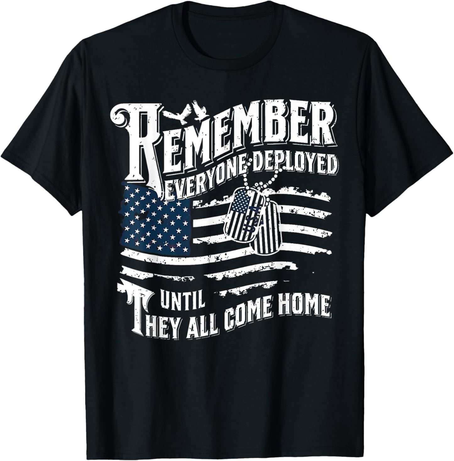RED Remember Everyone Deployed Red Friday Military Support T-Shirt - T-Shirt | Black