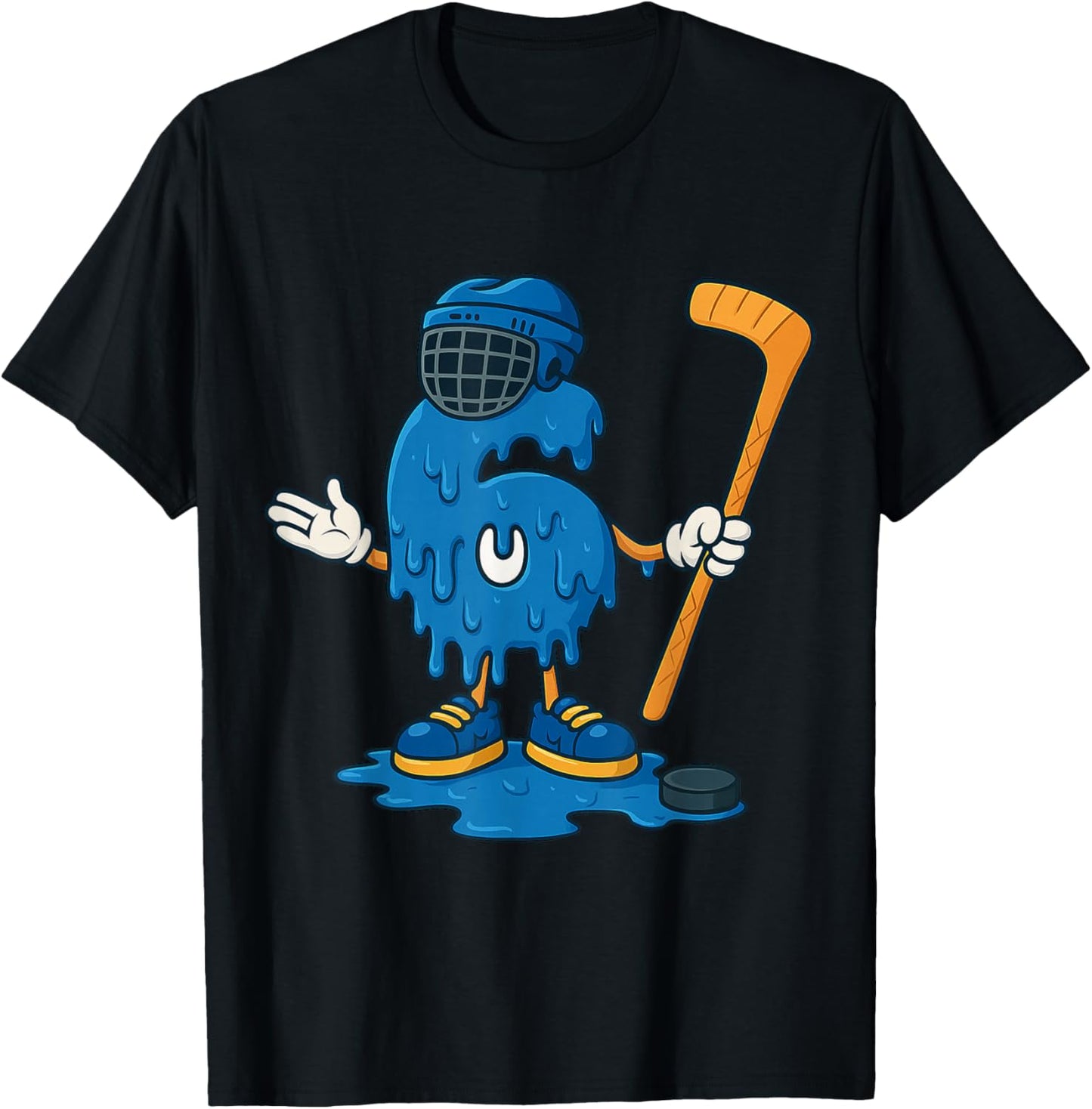 67 Drip Ice Cream Hockey Player T-Shirt - T-Shirt | Black