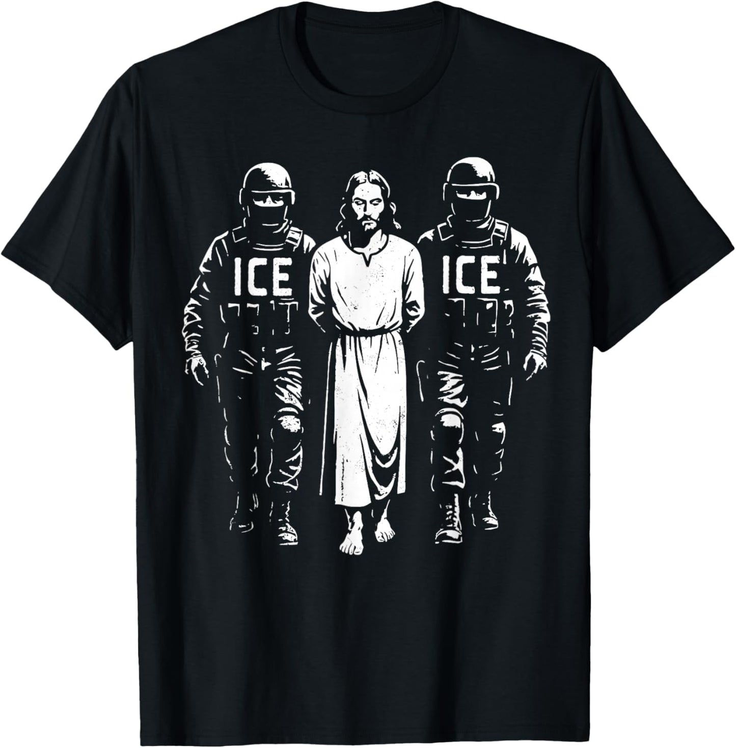 Freedom Peace Protest Support Indivisible No Kings Jesus T-Shirt - T-Shirt | Black