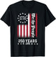 Vintage USA Flag 250th Anniversary Independence Day Freedom T-Shirt - T-Shirt | Black