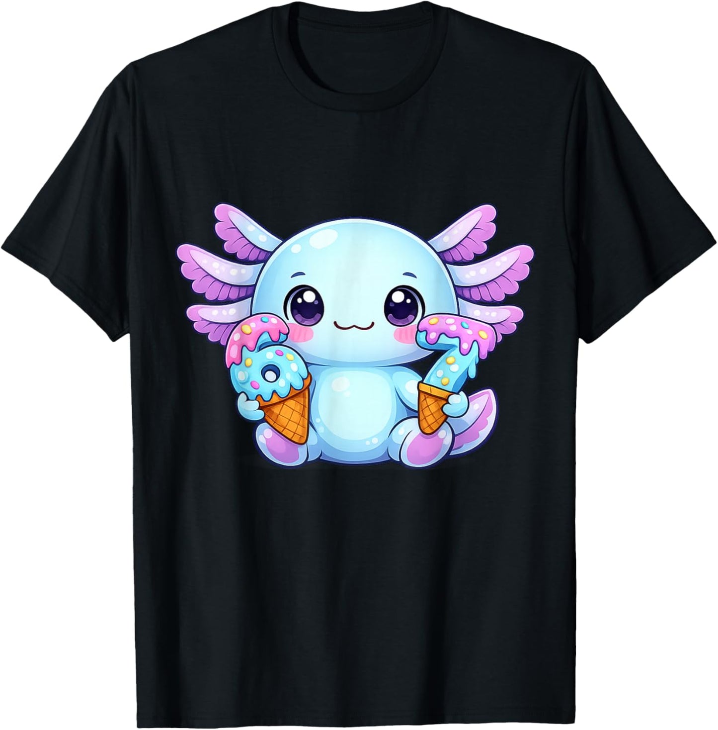 6 7 Axolotl Six Seven Girls Kids T-Shirt - T-Shirt | Black