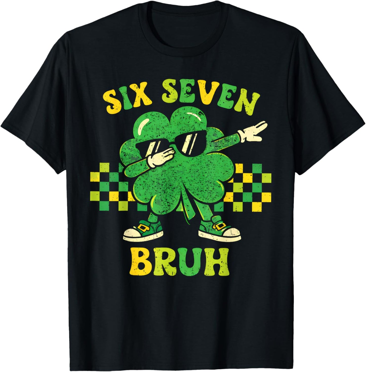 Six Seven 67 Meme St Patricks Day 6 7 Teens Boys Girls Kids T-Shirt - T-Shirt | Black
