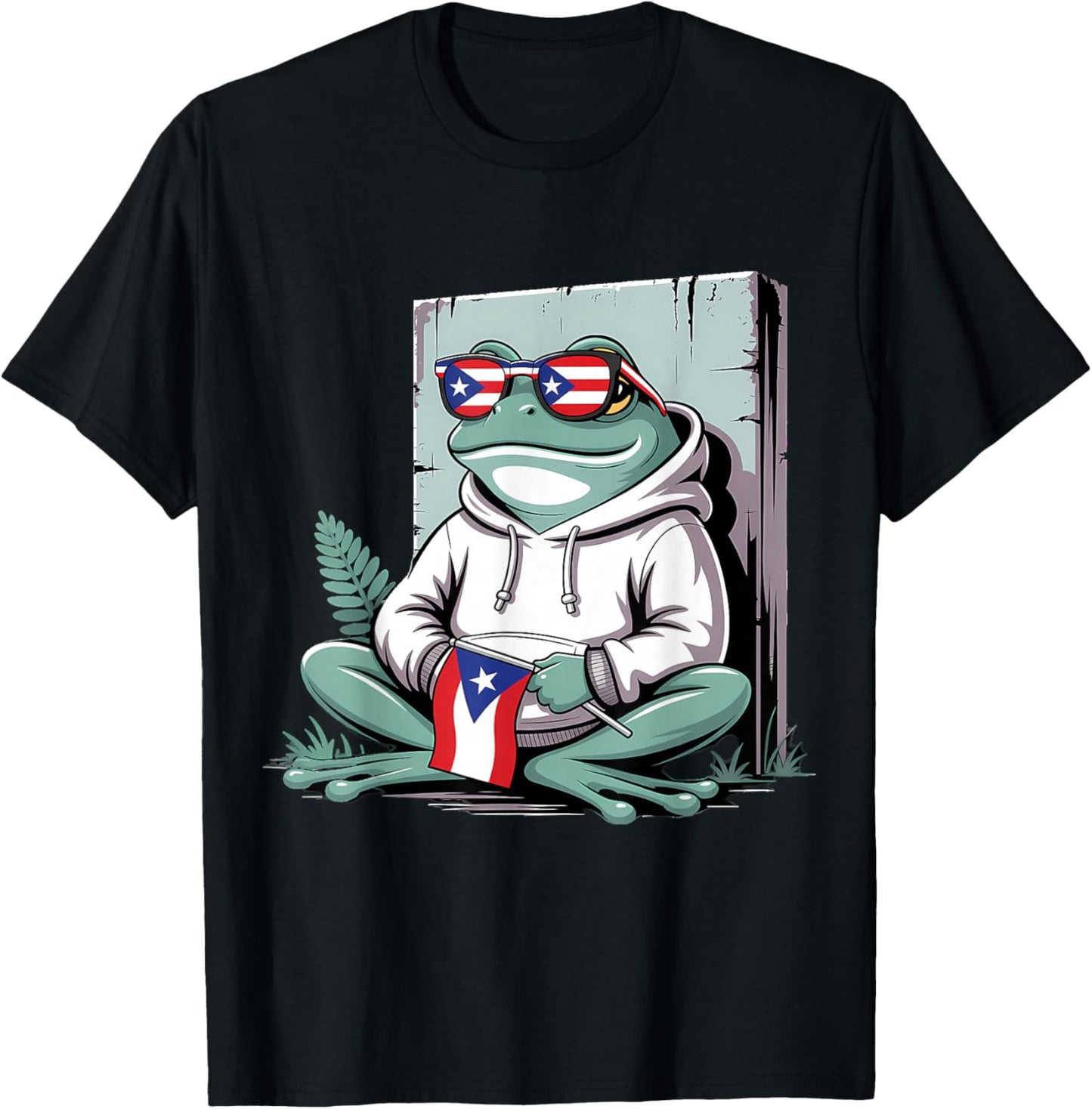 Coqui Frog Puerto Rico Taino Puerto Rican Flag Boricua T-Shirt - T-Shirt | Black