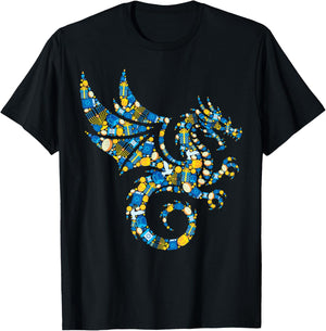 Funny Dragon Menorah Dreidel Happy Hanukkah Chanukah Pajamas T-Shirt - T-Shirt | Black