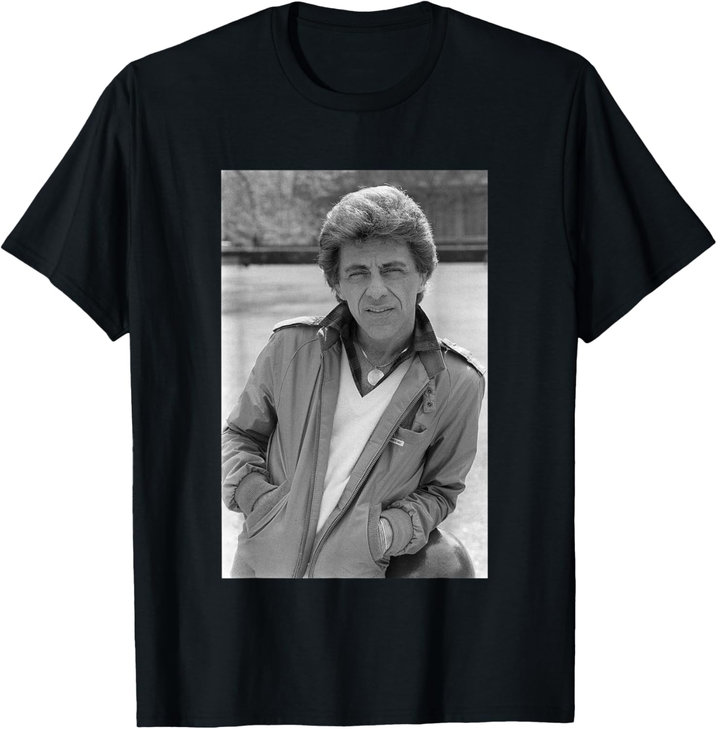 The Four Seasons Lead Singer Frankie Valli 1980 T-Shirt - T-Shirt | Black