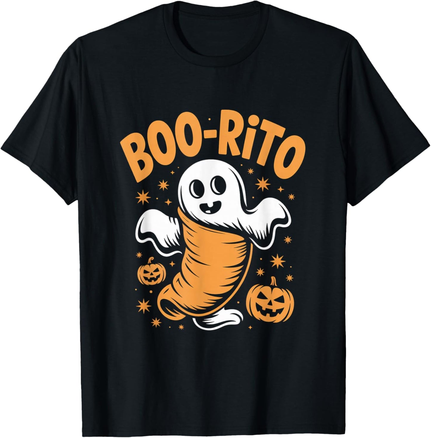 Boo-Rito Funny Halloween Ghost Humor T-Shirt - T-Shirt | Black