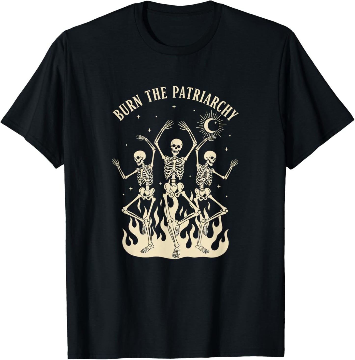Activism & Causes Burn The Patriarchy Skeletons Feminist Pro T-Shirt - T-Shirt | Black