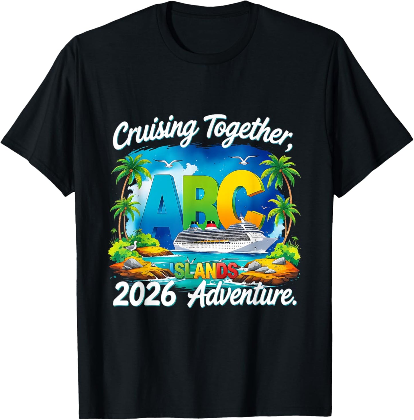 Aruba Bonaire Curaçao Cruise Trip Caribbean ABC Islands T-Shirt - T-Shirt | Black