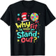 Autism Awareness Why Fit in Doctor Teacher Cat Cool Hat Life T-Shirt - T-Shirt | Black