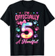 Kids I'm Officially A Handful Five Cute 5th Birthday Girls T-Shirt - T-Shirt | Black
