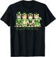 Happy St Patricks Day Cats Saint Catricks Men Women Kid T-Shirt - T-Shirt | Black